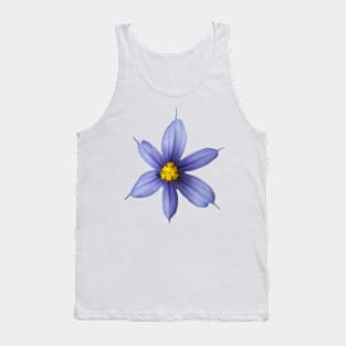 Blue and Yellow Flower Tank Top